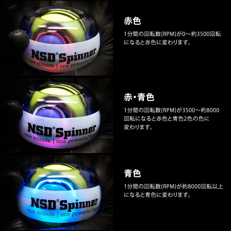 NSD Spinner(NSDスピナー) PB-688AMLC パープル デジタルカウンター搭載 速度によるマルチライト変色タイプ オートスタート式