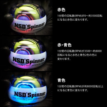 NSD Spinner(NSDスピナー) PB-688AMLC パープル デジタルカウンター搭載 速度によるマルチライト変色タイプ オートスタート式